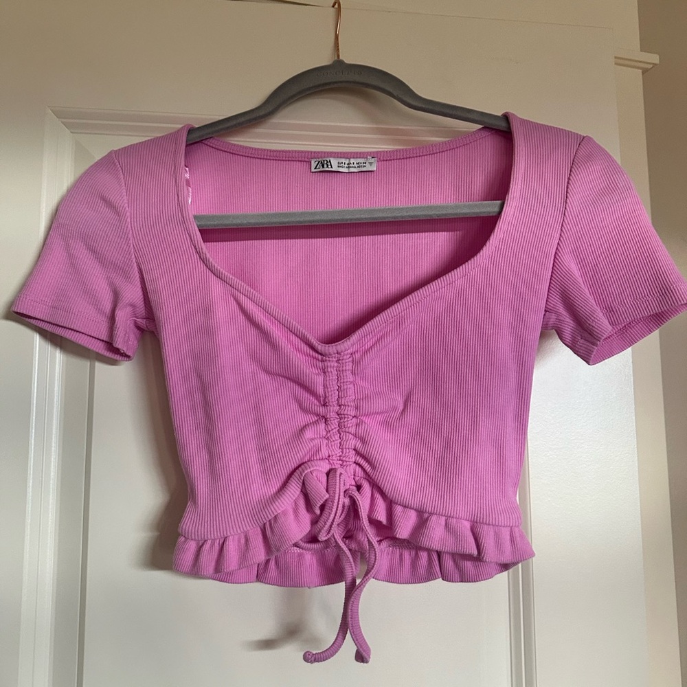 Zara Scrunched Crop Top